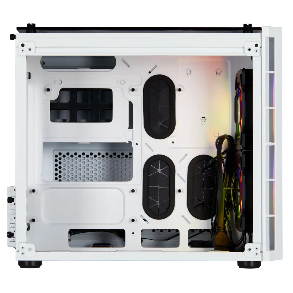 CASE MINI TOWER CORSAIR CRYSTAL 280X RGB WHITE, S/ FUENTE, VIDRIO